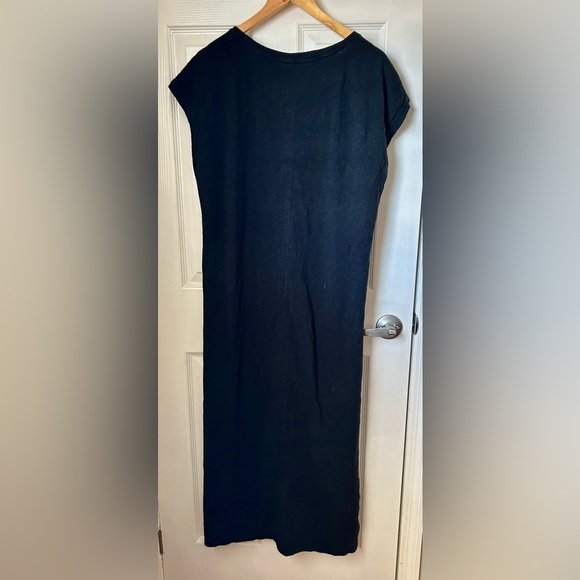 Cotton slub Maxi dress Black V-neck Universal Thread Women’s Large - Picture 2 of 7